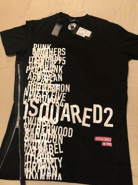 dsquared zip t shirt